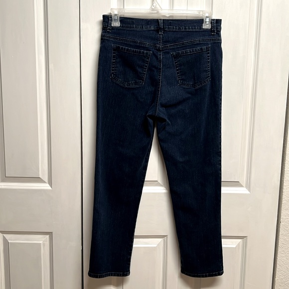 Gloria Vanderbilt Dark Blue Denim 5 Pocket High Rise Jeans Size 14P - Picture 4 of 6
